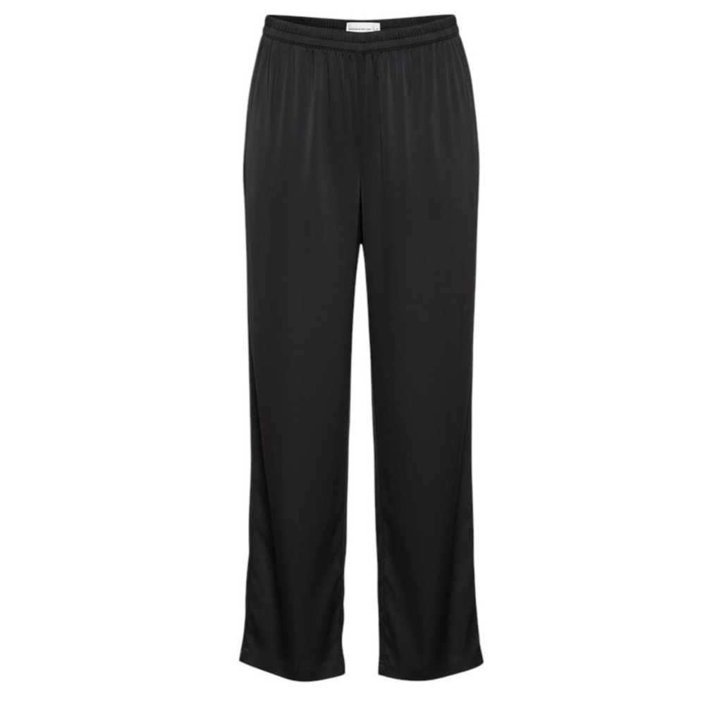 Abercrombie & Fitch Drapey Wide Leg Satin Pants Pull On Black Size XL